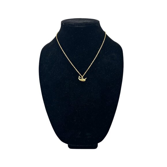 18K Gold Plated Narwhal Whale Pendant Necklace Gold Plated Stainless Steel Chain - Picture 5 of 12